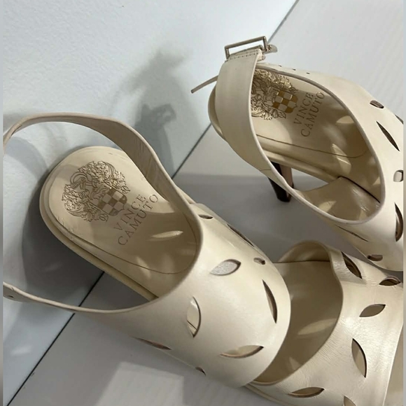 Vince Camuto Ivory Cutout Sandals - Picture 3 of 8